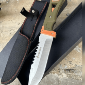 چاقو شکاری گربر اورجینال چخماخ دار و ضربه زن دار ضد زنگ و تیز اصل و جعبه دار