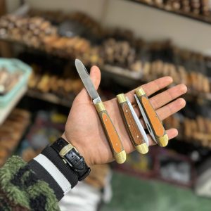 چاقو چوپانی تیغه استیل دسته کائوچو