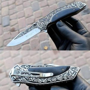 چاقو تاشو کلمبیا اصل و اورجینال و تیز به رنگ مشکی
