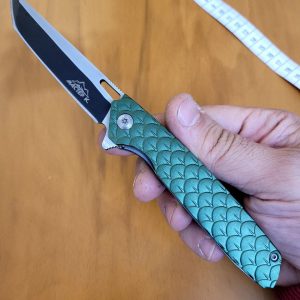 چاقو جیبی نایفز اصلی با کیف و جعبه اورجینال به رنگ سبز کله غازی