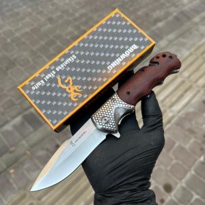 چاقوی برونینگ مدل da318 دسته پنجه و دارای طناب بری