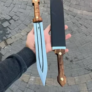 نیمچه دسته چوبی طول کار 40 سانت یک تیکه + غلاف رایگان