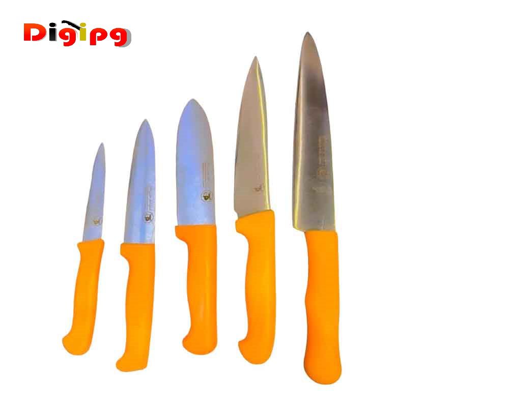 ست چاقو آشپزخانه حیدری دسته نارنجی