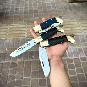 چاقوی دنده ای آهن بر رسول (ساخت زنجان) مشکی