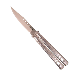 چاقوی پروانه ای نقره ای سایز کوچک 001 butterfly knif