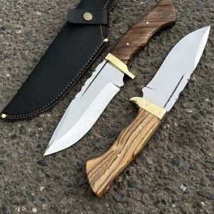 چاقو شکاری ساخت زنجان | فولاد CK75 با دسته چوب گردو