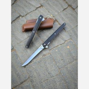 چاقوی جیبی m390 اصلی دسته چوب ونگه  آفریقایی