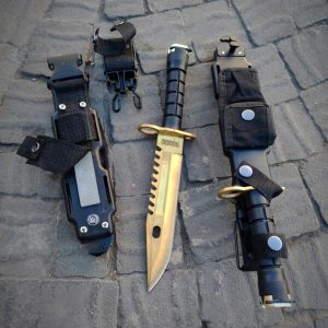 چاقو سرنیزه خور M9 طلایی