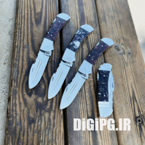 چاقو ضامن دار ضد زنگ طرح جدید تیغه استیل دسته اپکسی استر استیل 18cm