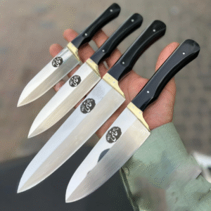 سرویس کامل چاقو استیل حاتمی زنجان مخصوص آشپزخانه بسته ۴ عددی