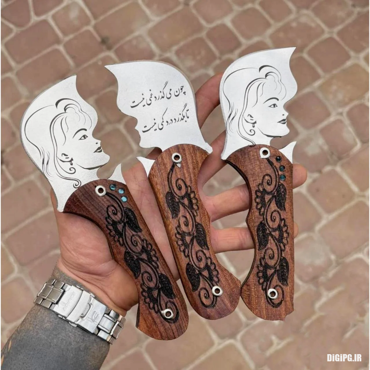 تیزی رخ دختر همراه با غلاف ساخت زنجان + با غلاف رایگان