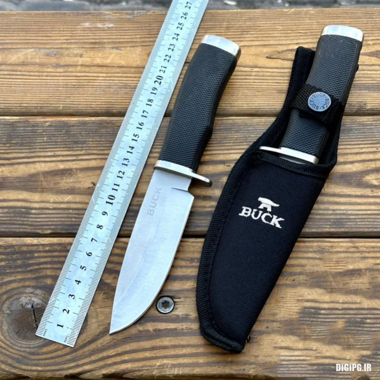 چاقو شکاری buck با غلاف خوشدست و تیز