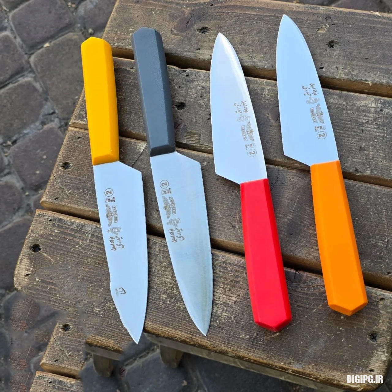چاقو سایز 2 راسته آشپزخانه حیدری دسته پلاستیکی