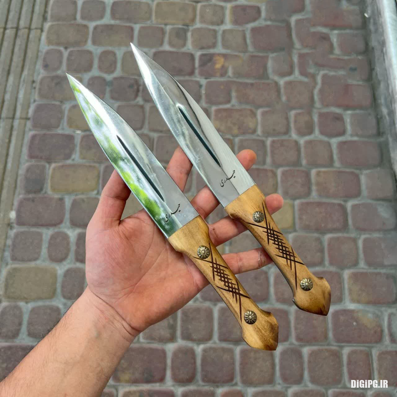 نیمچه 30 سانتی حیدری مدل دو لب همراه با غلاف