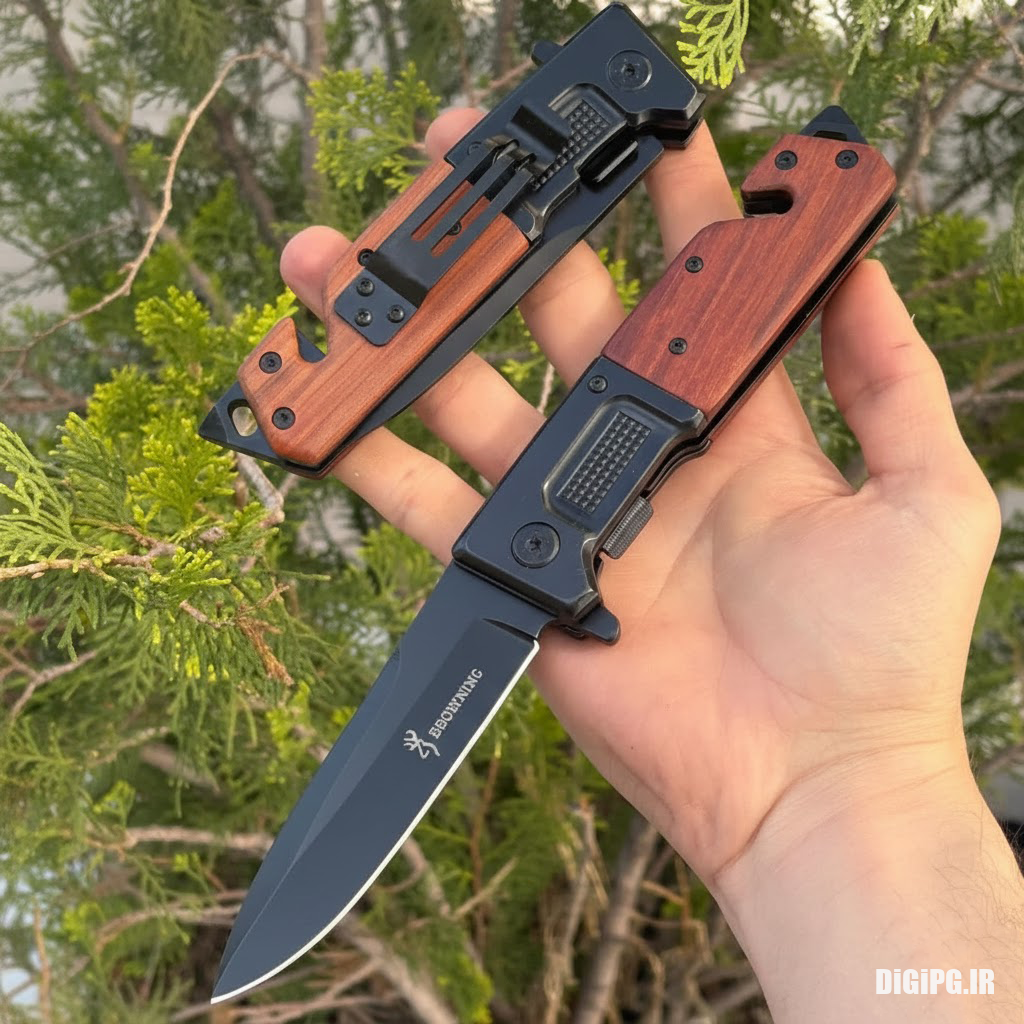 چاقو کمپینگ Browning برای استفاده روزمره کاتر دار و ضربه زن