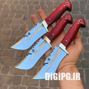 چاقو سندبادی قرمز همراه با غلاف تیغه فولاد فنر + با غلاف رایگان