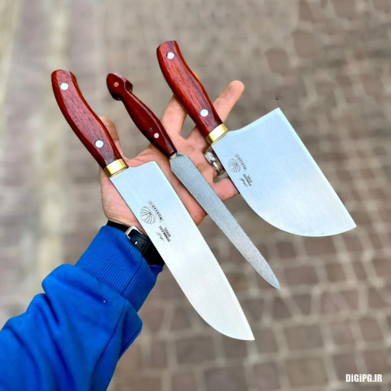 ست سرآشپز مروارید بسته ۳ عددی شف، ساطور و مصقل