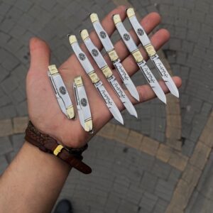 چاقو جیبی تاشو میوه خوری تماما استیل (ساخت زنجان)