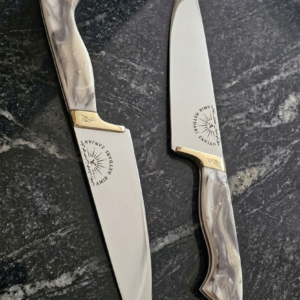 چاقو سرآشپز زنجان مدل راسته ای احسان درجه یک دسته صدفی سایز 3