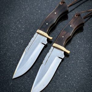 کاردشکاری تیغه فنر باربند برنجی دسته فیبر